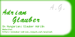 adrian glauber business card