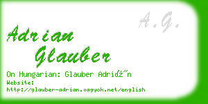 adrian glauber business card